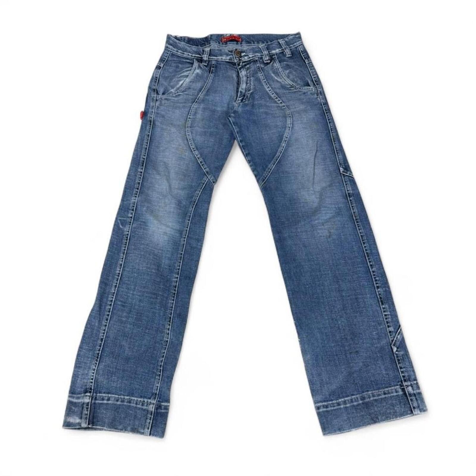 True Religion Kelmec straight fit unique style denim jeans Size US 31 - 3 Thumbnail