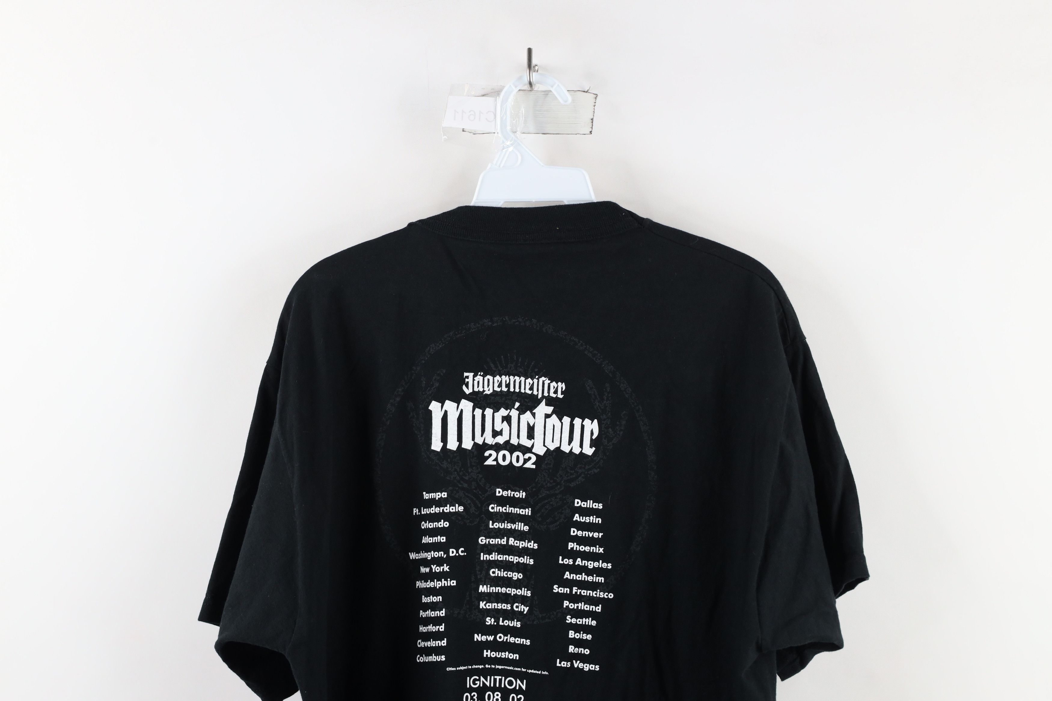 Vintage Vintage Y2K 2002 Jagermeister Music Tour Out T-Shirt Black Size US XL / EU 56 / 4 - 11 Thumbnail
