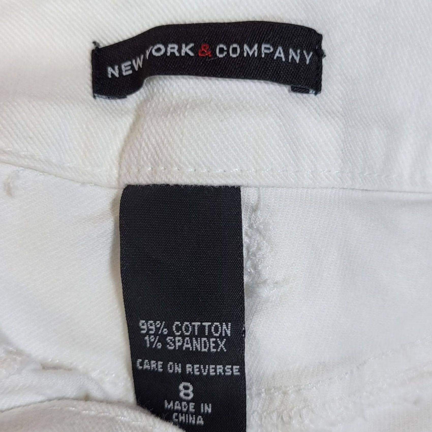 Sea New York New York & Company Capri Pants Womens Size 8 Cotton White Size 30" / US 8 / IT 44 - 2 Thumbnail