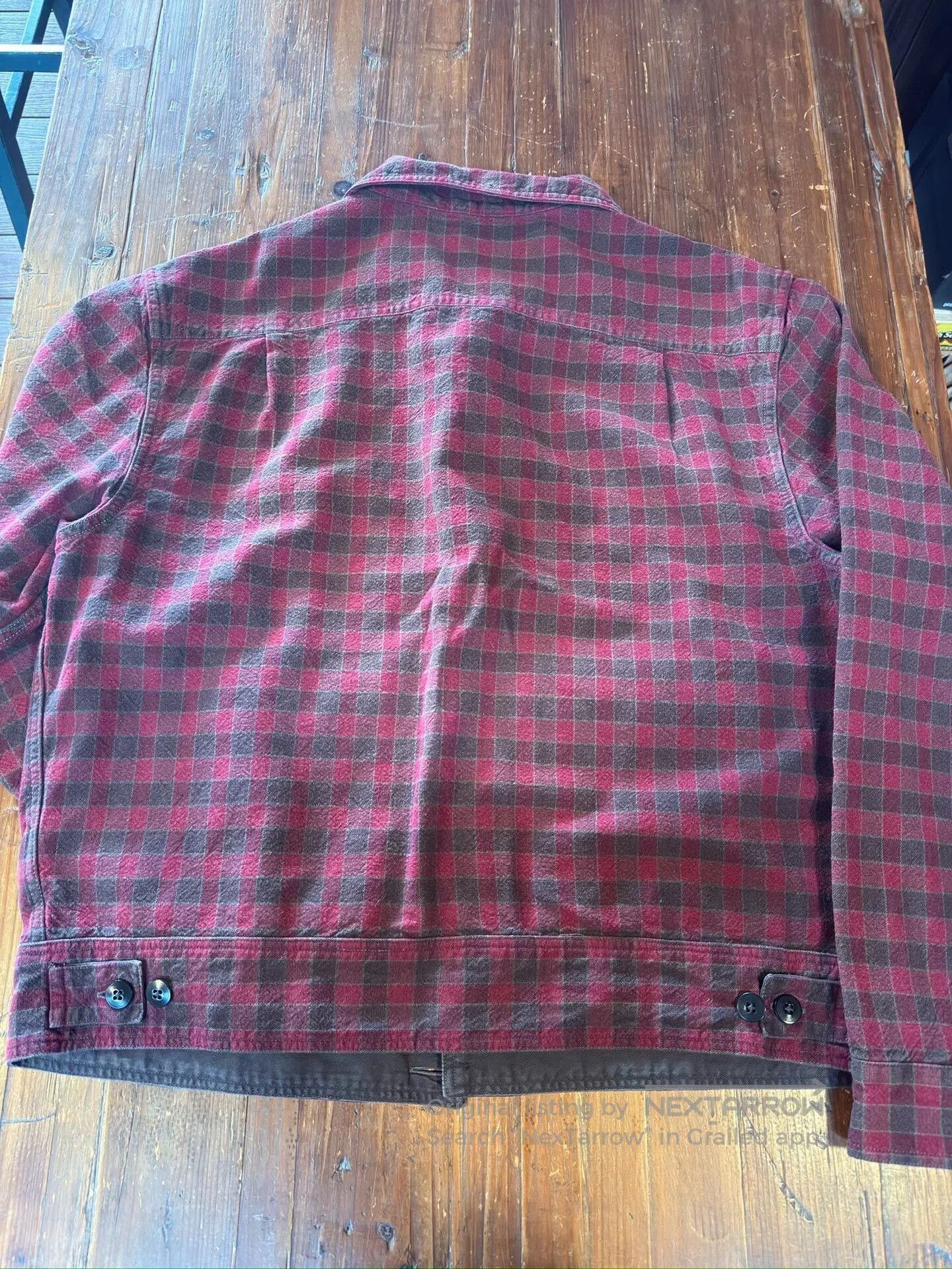 RRL Ralph Lauren RRL Ralph Lauren Red Gray Plaid Work Jacket. Size US XL / EU 56 / 4 - 2 Thumbnail