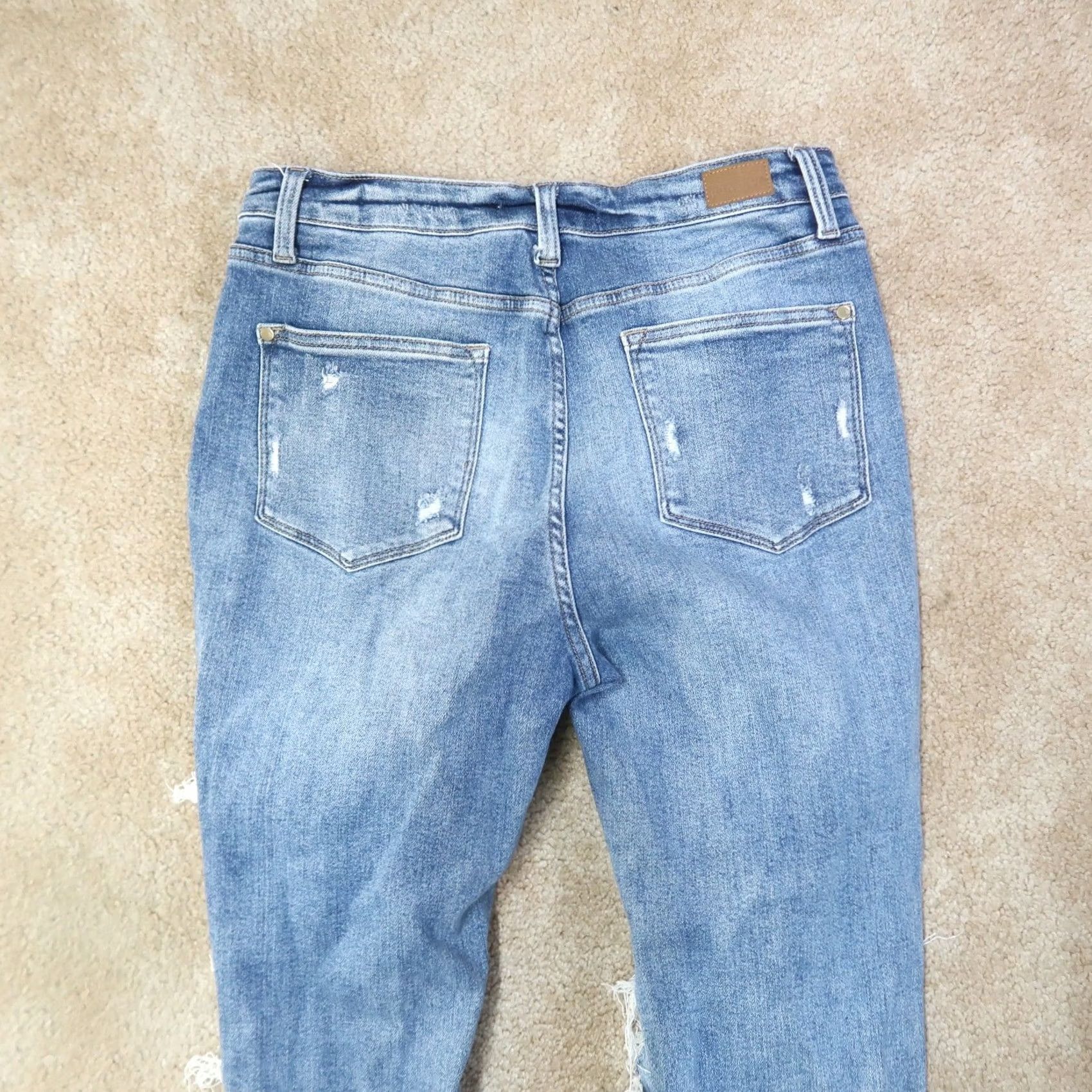 Vintage VINTAGE? No. Judy Blue High Rise Straight Leg Jeans Women's 13/31 Blue Stretch Denim Size 34" / US 12 / IT 48 - 7 Thumbnail