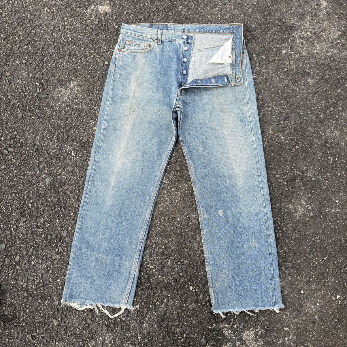 Levi's Vintage Clothing W35 VINTAGE LEVI'S 501 USA 91' FADED DENIM JEAN PANTS Size US 35 - 1 Thumbnail