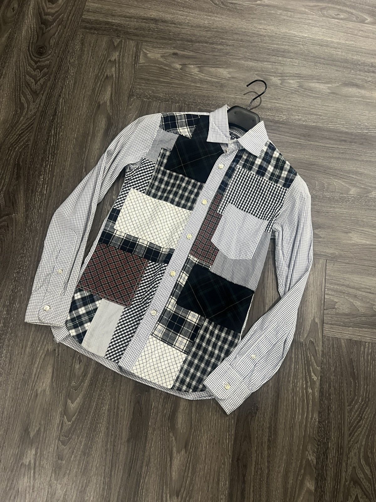 Comme des Garcons Homme AW14 Comme Des Garcons Homme Patchwork Checkered Shirt Size US XS / EU 42 / 0 - 1 Thumbnail