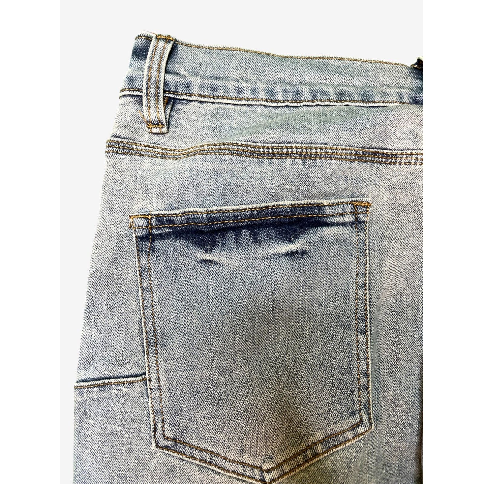 Purple Brand Purple Brand "Shine" Light Wash Blue Jeans Size US 34 / EU 50 - 6 Thumbnail