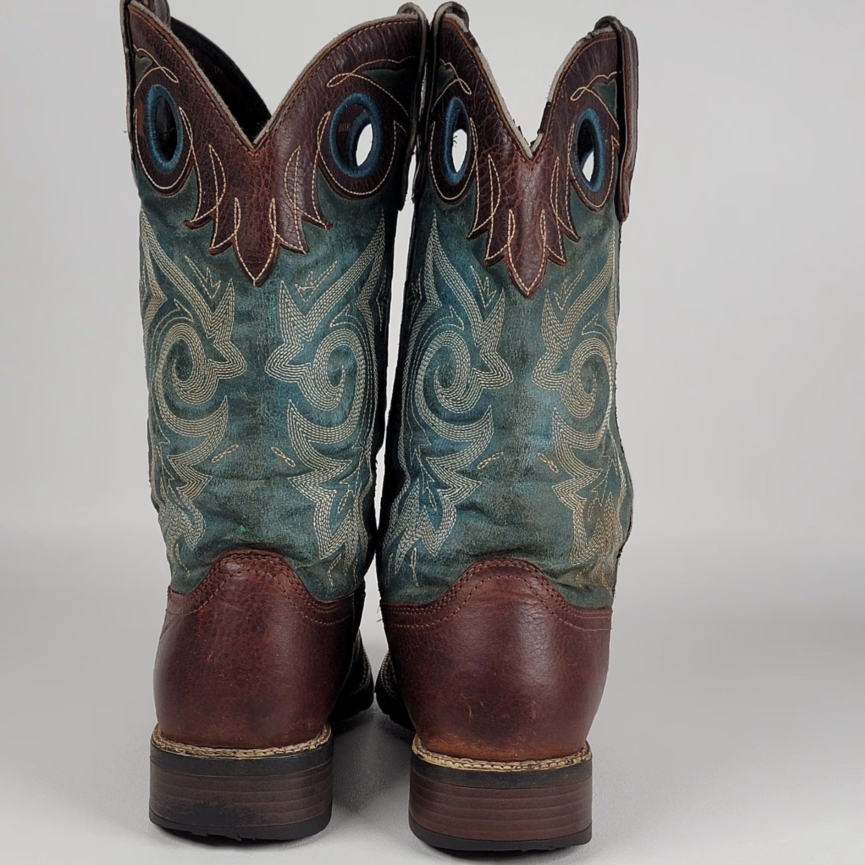 Durango Durango® Saddle Western Boots Women's 9.5 M Brown/Teal Drd0135 Size US 8 / IT 38 - 7 Thumbnail
