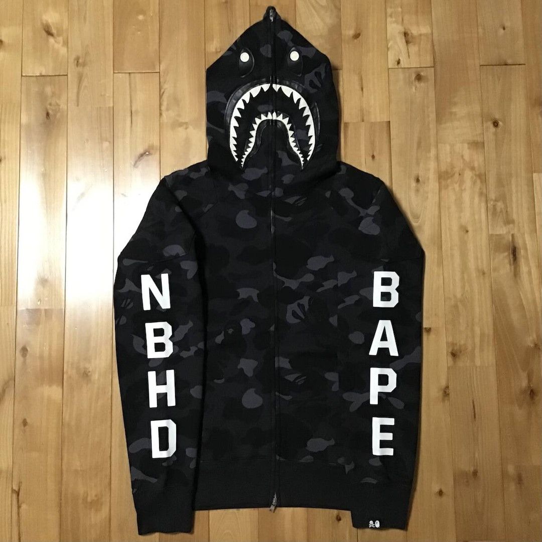 Bape Neighborhood Shark Hoodie | Grailed