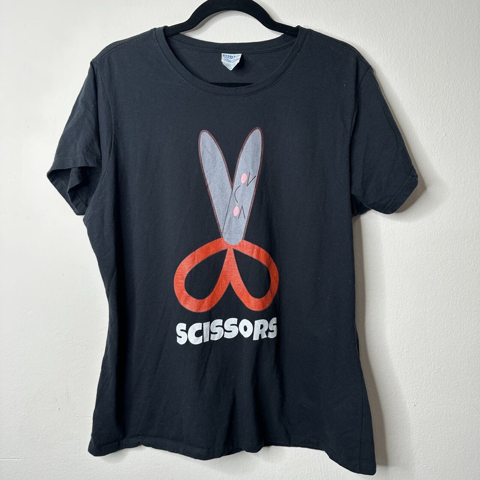 Other Port & Company Black Short Sleeve Scissors Graphic Tee XL Size XL / US 12-14 / IT 48-50 - 8 Thumbnail