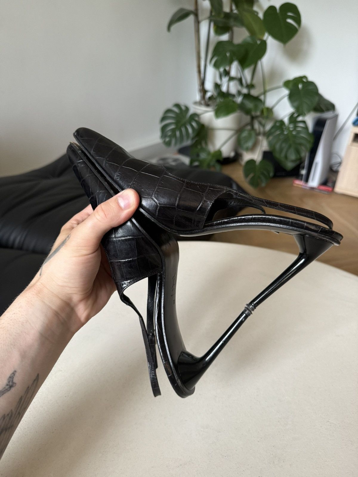 Versace Versace Jeans Couture Heels Black Leather Designer Luxury Size US 8 / IT 38 - 5 Thumbnail