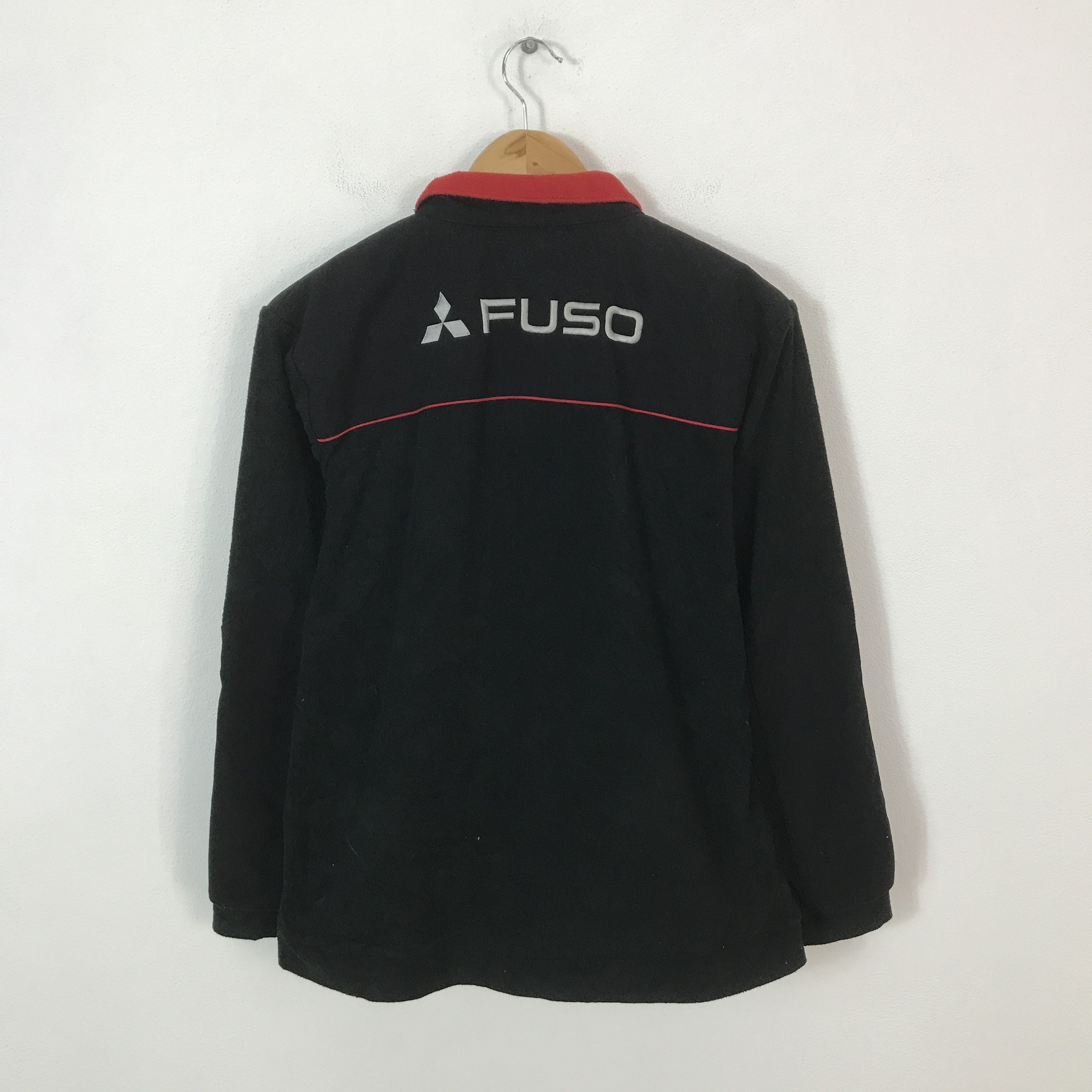 Japanese Brand Vtg fuso Mitsubishi Track racing fleece jacket K50B24 Size US L / EU 52-54 / 3 - 1 Thumbnail