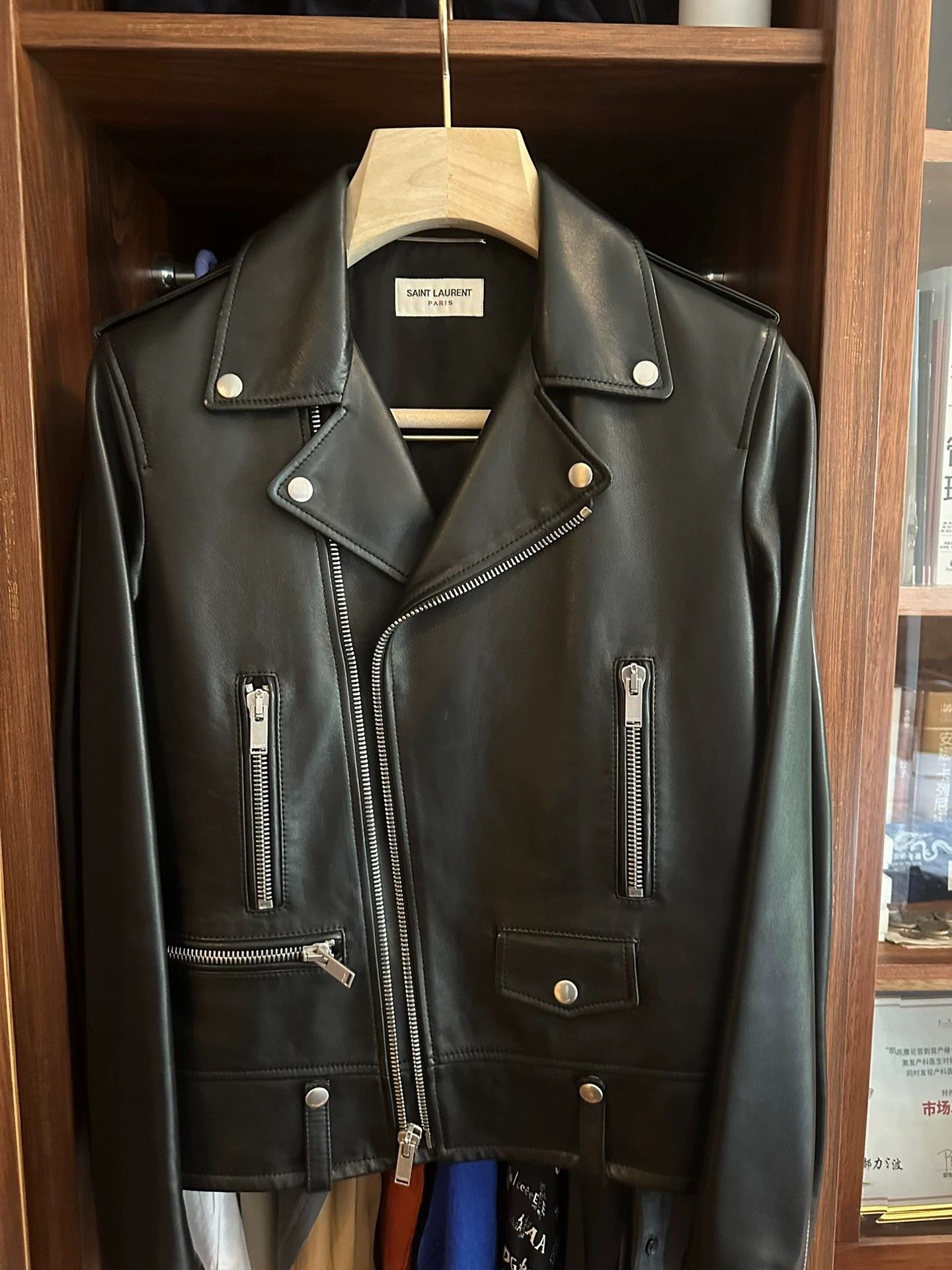 Saint Laurent Paris Saint Laurent Paris Classic motorcycle jacket Size US S / EU 44-46 / 1 - 1 Thumbnail