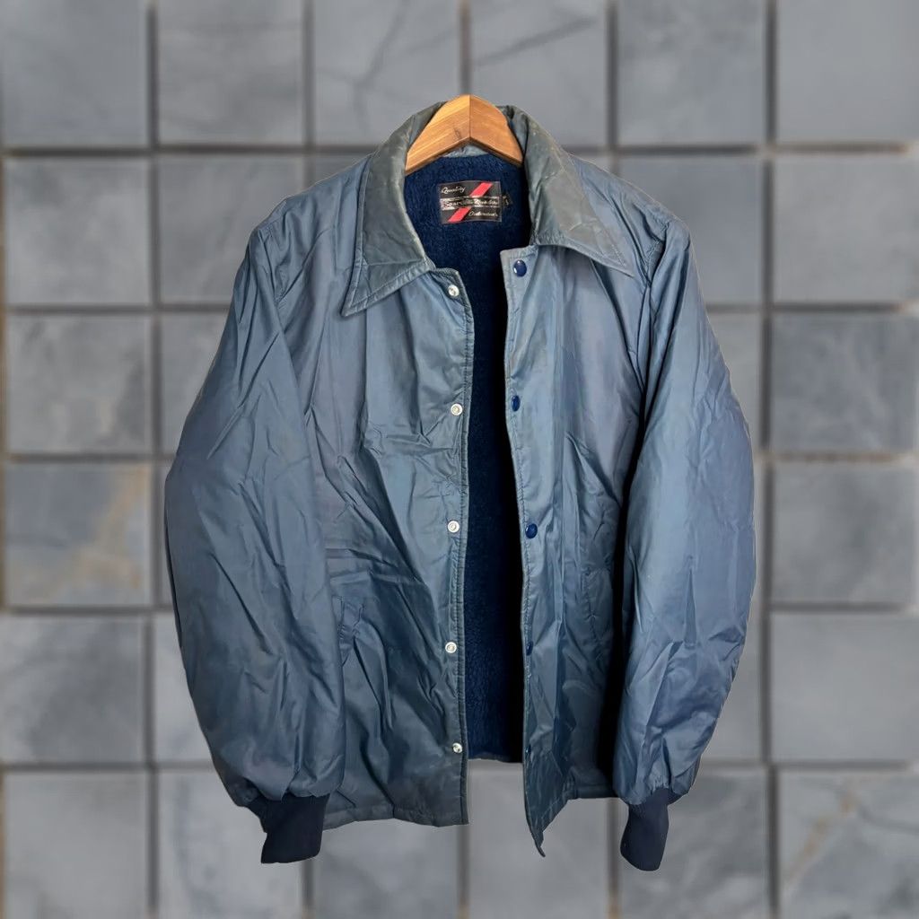 Sears VINTAGE Sears 80s Jacket Windbreaker Men's M Blue Fleece Lining American Size US M / EU 48-50 / 2 - 1 Thumbnail