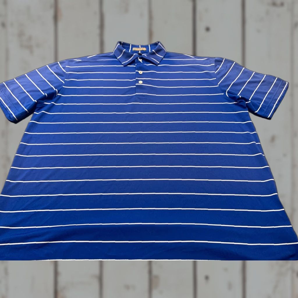 Peter Millar Peter Millar E4 Summer Comfort Golf Polo Men L Blue Gradient Striped Stretch Size US L / EU 52-54 / 3 - 1 Thumbnail