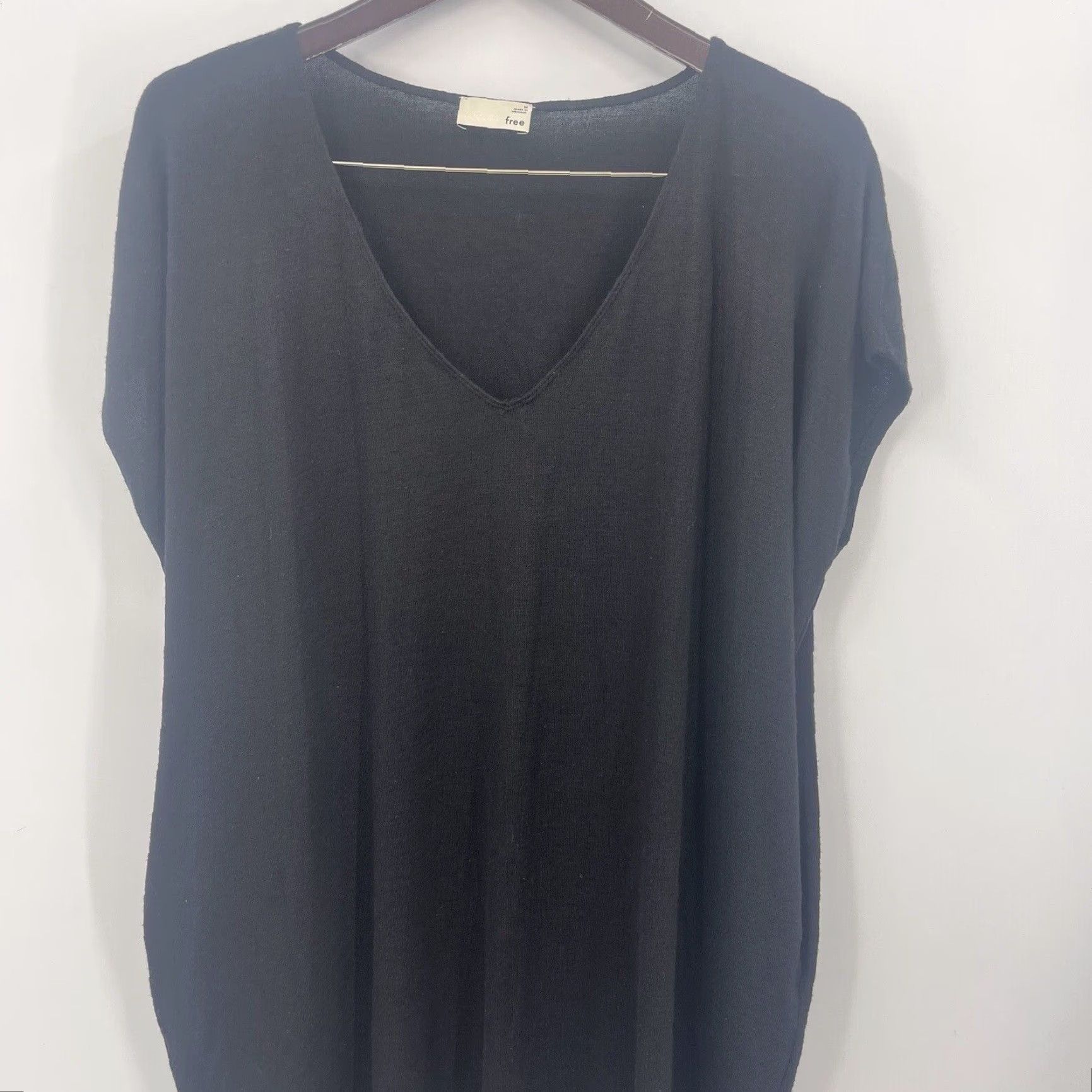 Vintage Wilfred Free Dress Womens M Black Short Sleeve Lorelei Dolman Lagenlook Aritzia Size 32" / US 10 / IT 46 - 2 Thumbnail