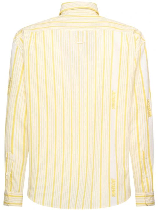 Jacquemus o1lsvrm0425 Chemise Simon Cotton Logo Shirt in Yellow/White Size US L / EU 52-54 / 3 - 2 Thumbnail