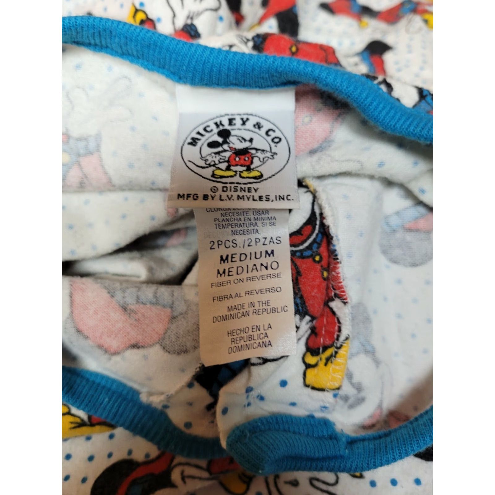 Mickey & Co. VINTAGE Mickey & Co Pajama Top Shirt Women M White Disney Mickey Mouse Pullover Lounge Novelty Graphic Long Sleeve Medium Pajama Top Size M / US 6-8 / IT 42-44 - 3 Thumbnail