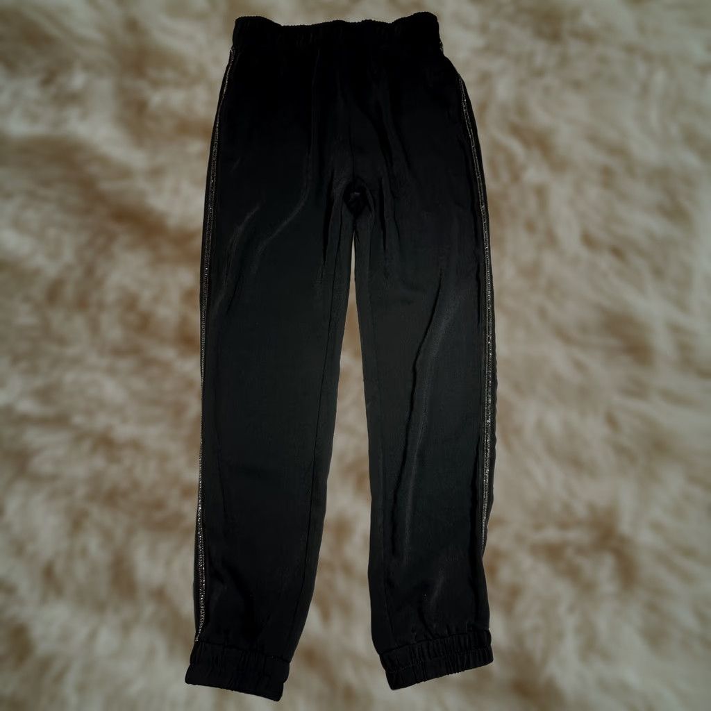 BB Dakota BB Dakota Steve Madden Black Jogger Pants Pull On High Rise Side Stripe Sz S NWT Women Size 28" / US 6 / IT 42 - 1 Thumbnail