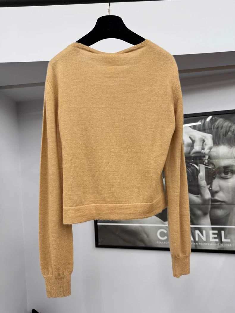 Chanel Chanel Camel-coloured knitted long sleeves Size XS / US 0-2 / IT 36-38 - 3 Thumbnail