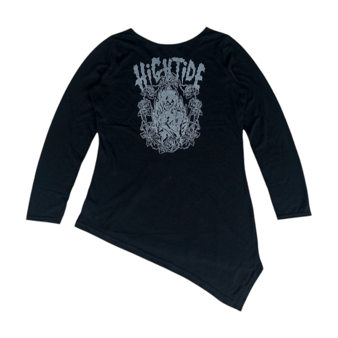 Japanese Brand Glad News - "DeadOrLove" Asymmetrical Long Sleeve Tshirt Size US L / EU 52-54 / 3 - 2 Thumbnail