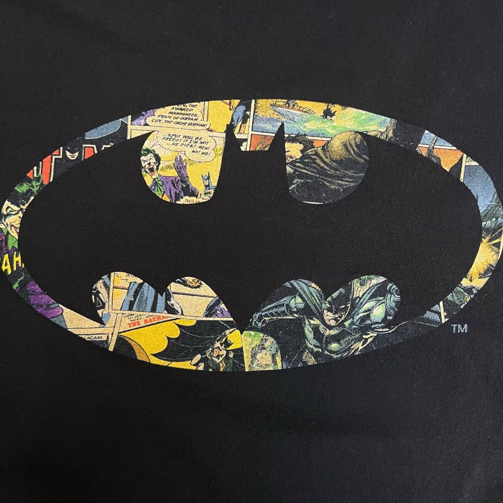 DC Comics Batman Logo T-Shirt Comic Book Panel Art - 2XL Black Tee Size US XXL / EU 58 / 5 - 3 Thumbnail