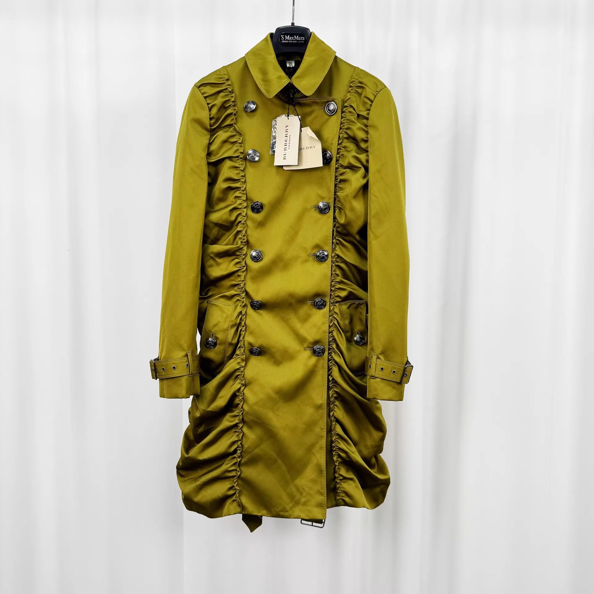 Burberry Burberry Satin Double-Breasted Trench UK10 New Size M / US 6-8 / IT 42-44 - 1 Thumbnail