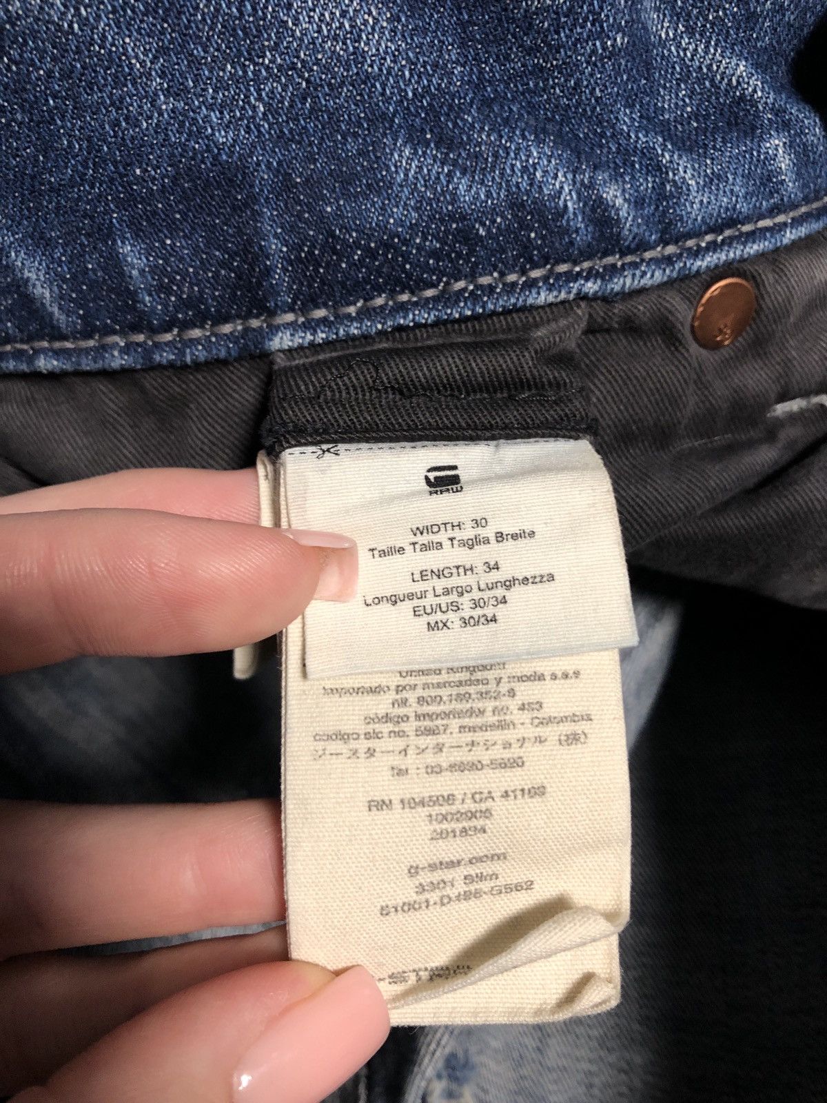 G-Star G Star Raw 3301 Slim Mens Denim Pants Jeans Size US 30 / EU 46 - 5 Thumbnail