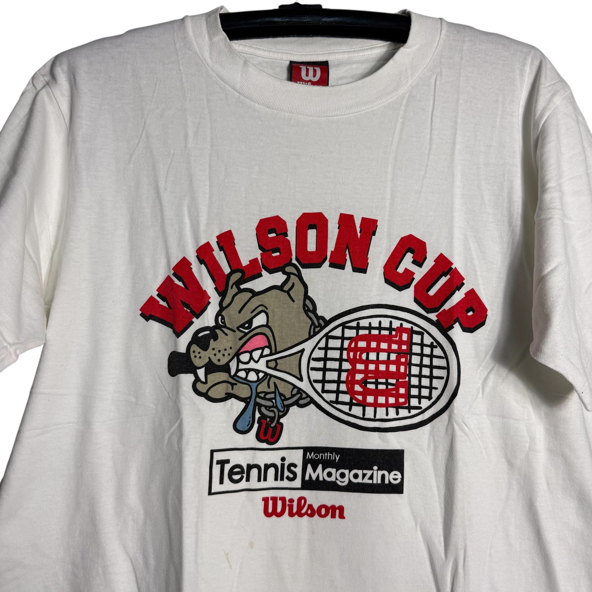 Wilson 🔥RARE🔥Vintage Wilson Cup Tennis Magazine T-shirt Size US L / EU 52-54 / 3 - 2 Thumbnail