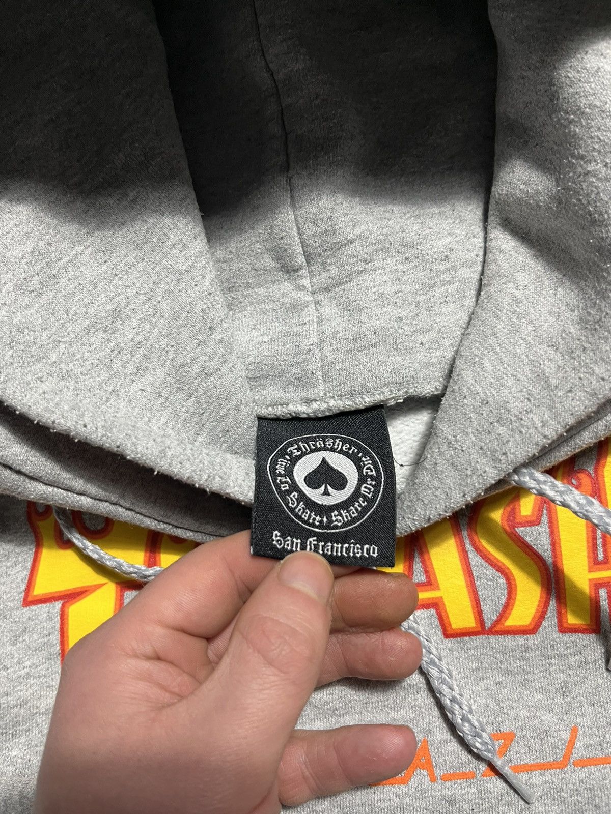 Thrasher THRASHER Y2K FLAME LOGO GREY COTTON FADED HOODIE Size US M / EU 48-50 / 2 - 4 Thumbnail