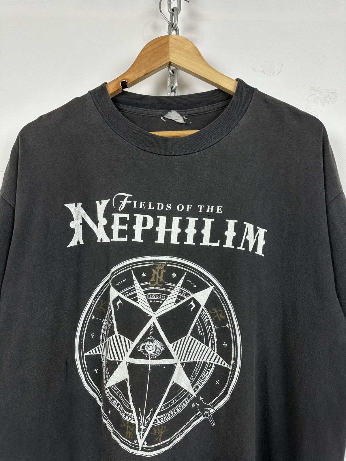 Band Tees 1990 Vintage Fields of the Nephilim UK Tour Band T-Shirt Size US XL / EU 56 / 4 - 5 Thumbnail