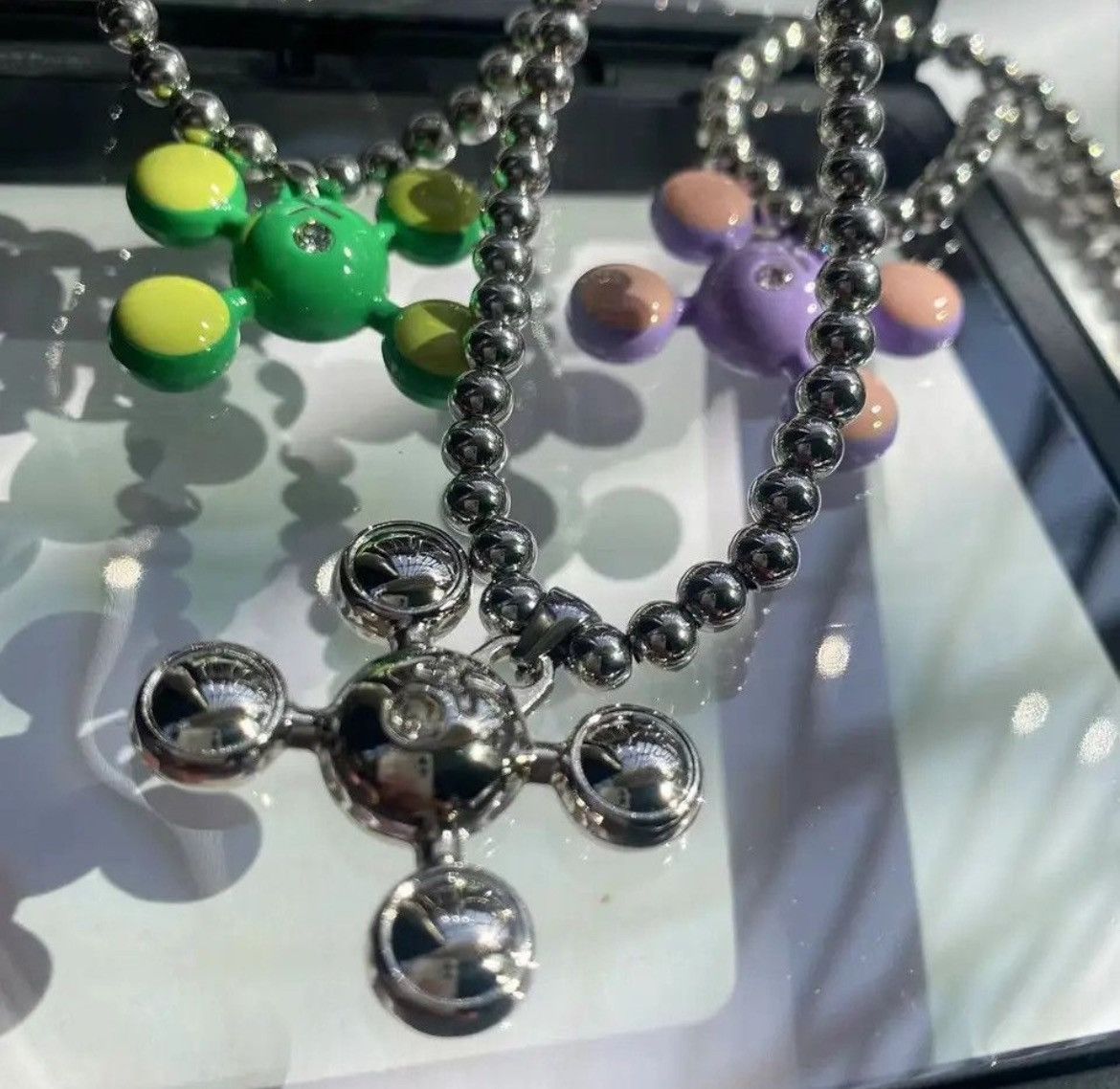 Jewelry Bead Chain Quadangle Ball Necklace Size ONE SIZE - 1 Thumbnail