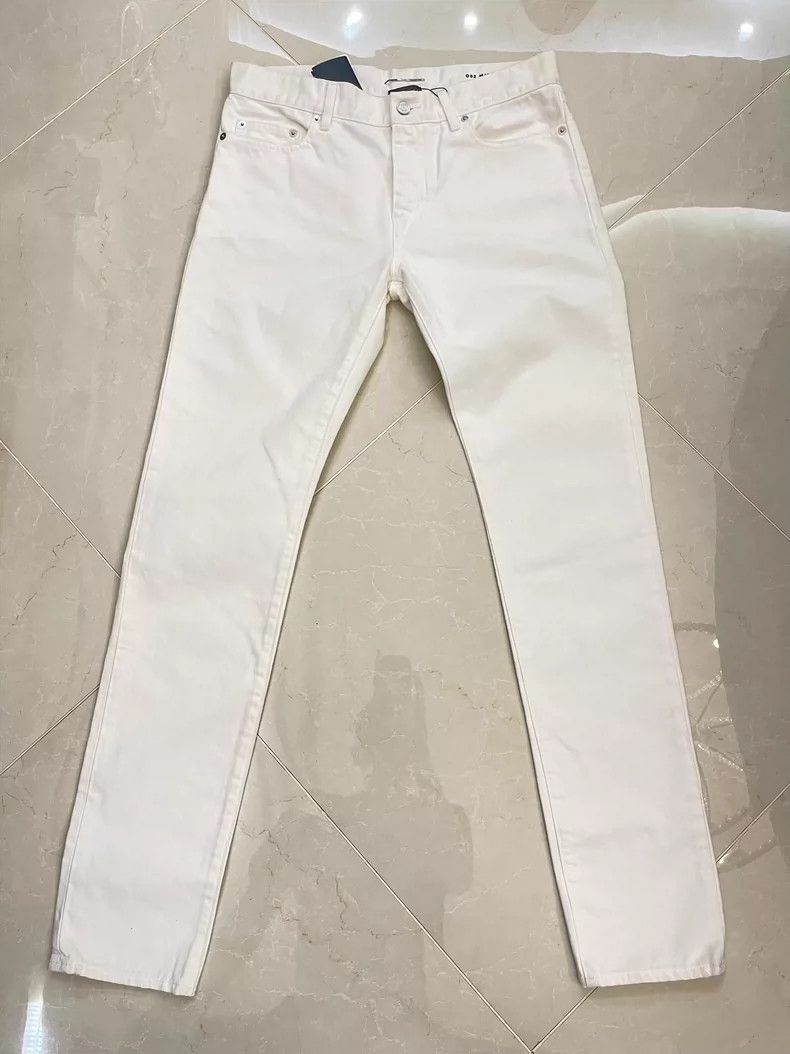 Saint Laurent Paris Saint Laurent White Men's Denim Pants Size US 32 / EU 48 - 1 Thumbnail