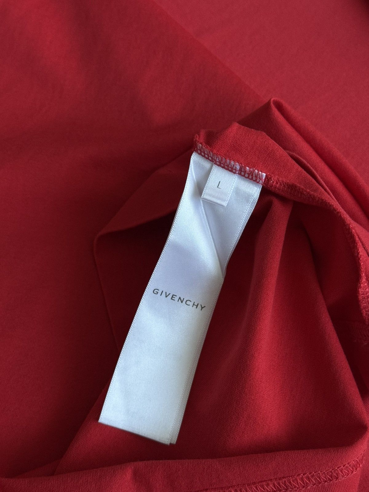 Givenchy Givenchy Red Embossed Chain Collar T-Shirt Size L / US 10 / IT 46 - 13 Thumbnail