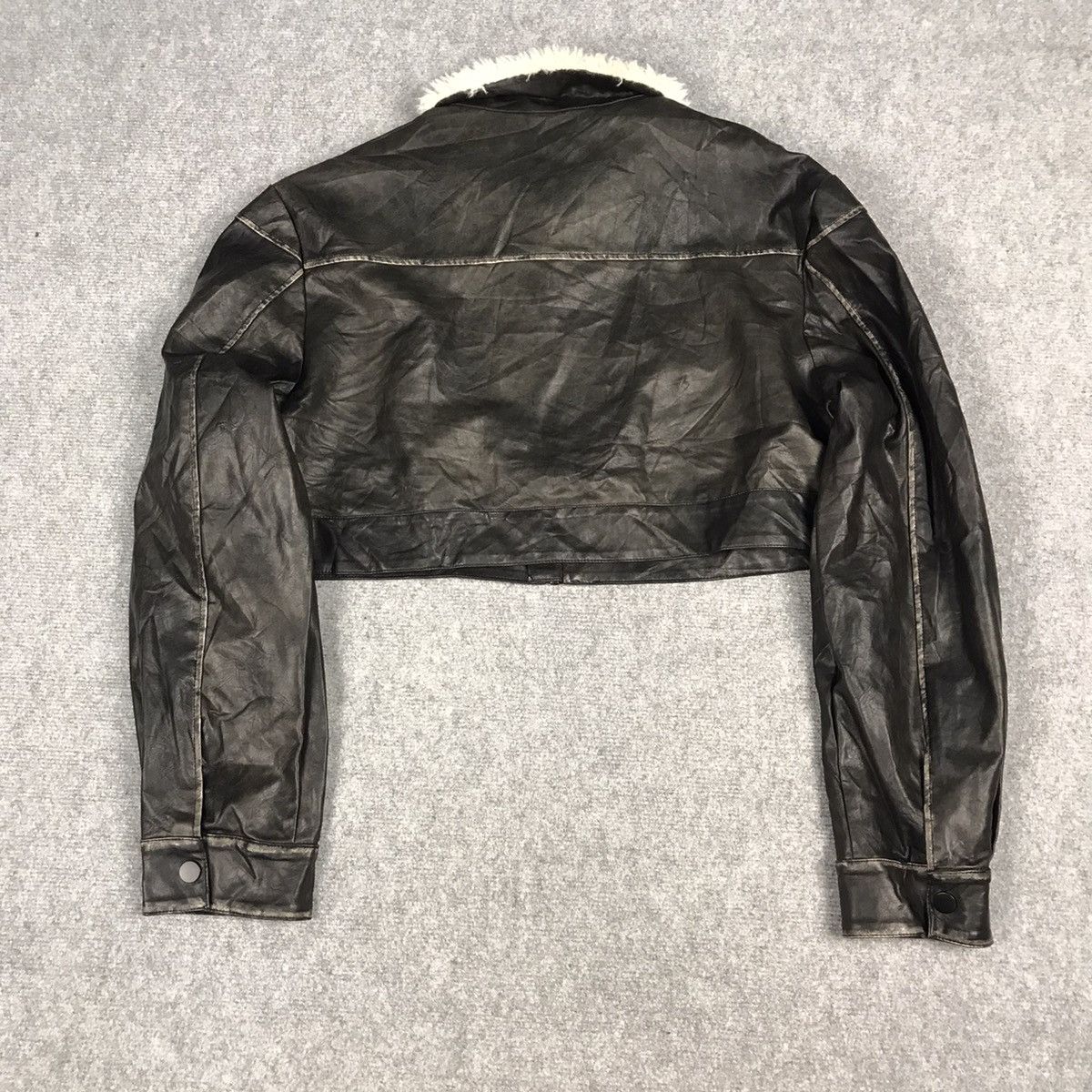 14th Addiction Mamc punk japan Ifsixwasnine style Leather cropped jacket Size US L / EU 52-54 / 3 - 6 Thumbnail