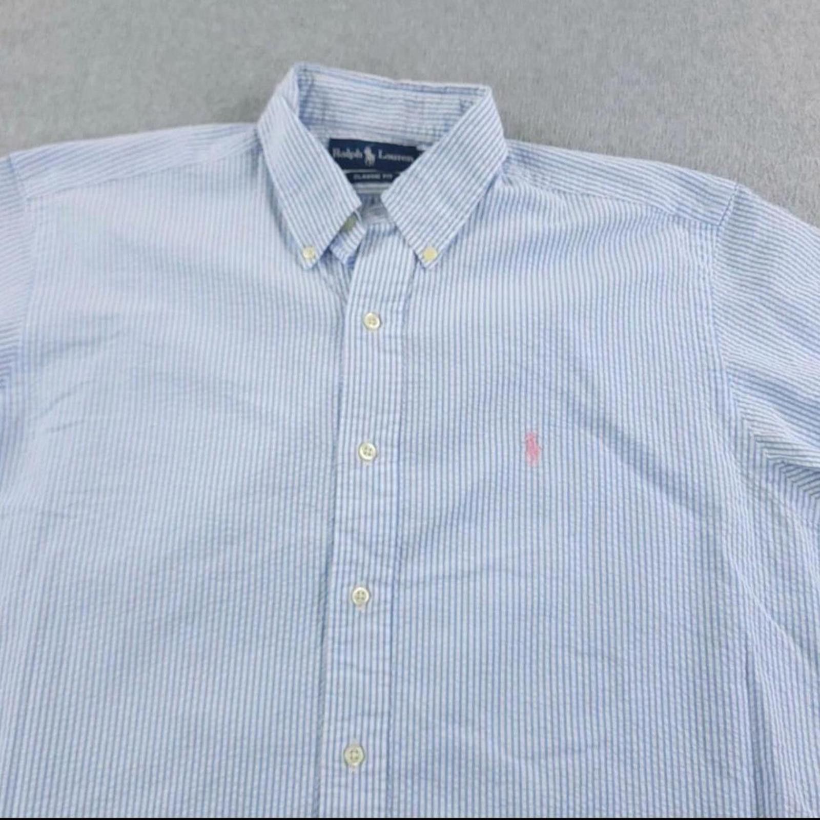 Lauren Ralph Lauren Ralph Lauren Men Button Up Shirt 3XLTSeersucker Classic Size US XXL / EU 58 / 5 - 3 Thumbnail