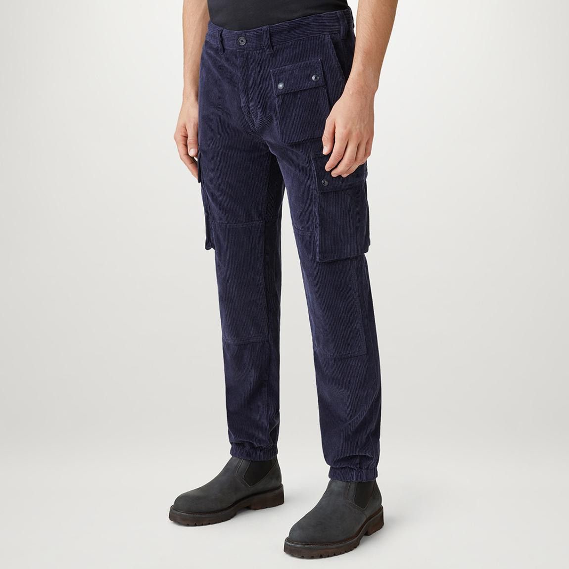Belstaff NWT Belstaff Trailmaster Cargo Pants Military Corduroy Navy Size US 33 - 6 Thumbnail