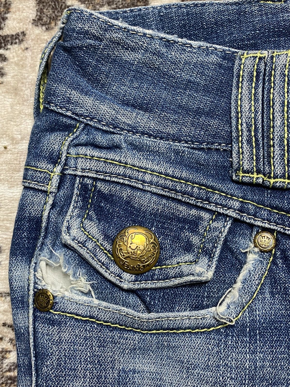 If Six Was Nine Rare Trash Denim Bootcut Size US 29 - 7 Thumbnail