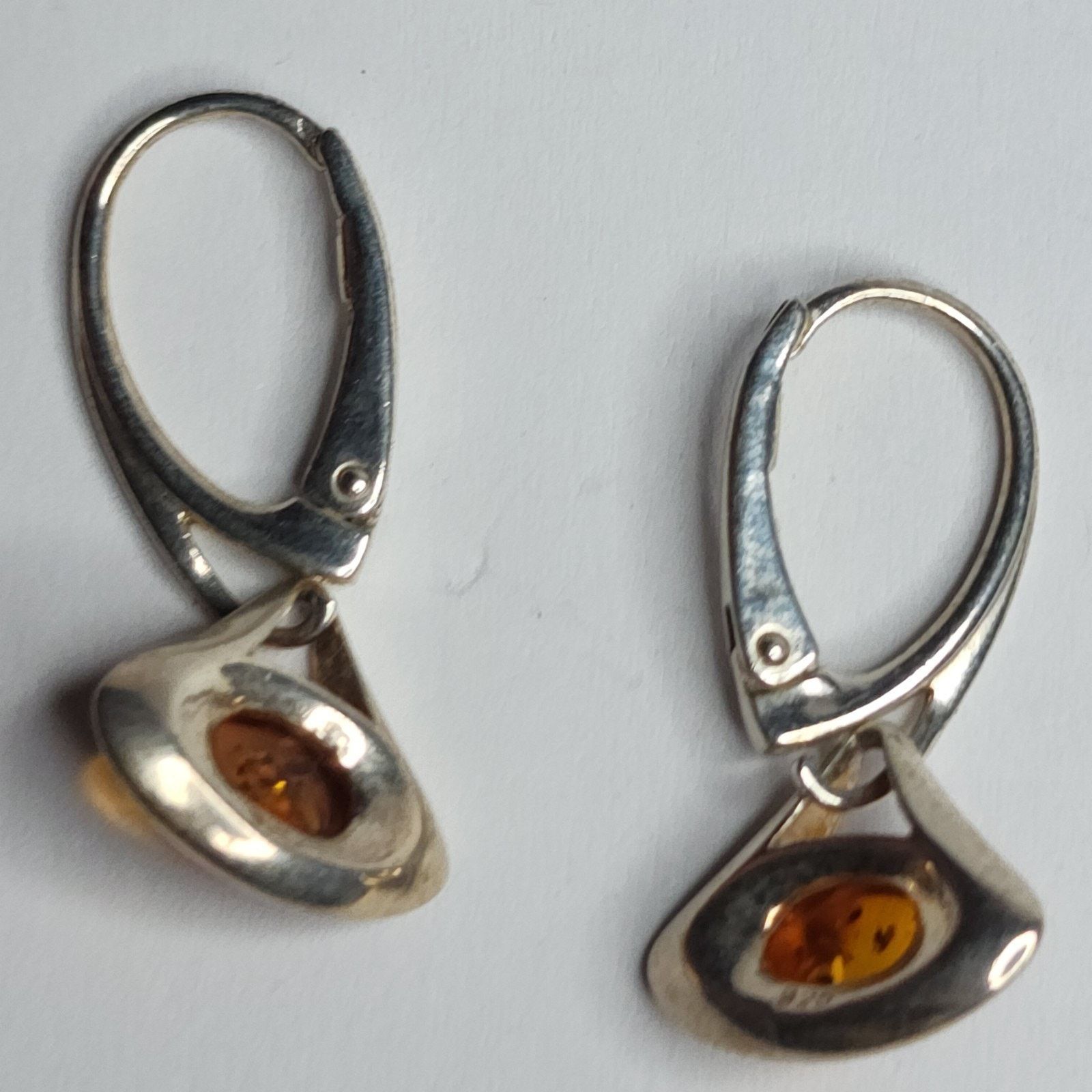 Other Cognac BALTIC AMBER Pear Teardrop Earrings STERLING SILVER Size ONE SIZE - 6 Thumbnail