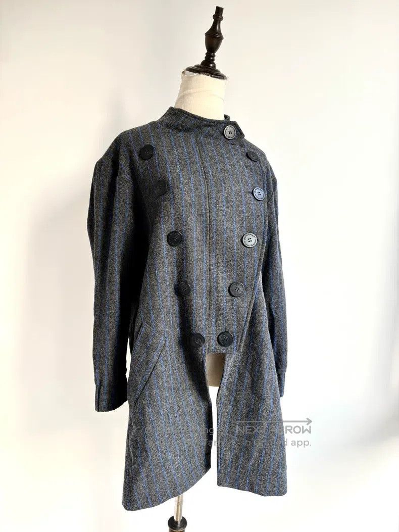 Vivienne Westwood Vivienne Westwood Vintage Gray Blue Striped Napoleon Overc Size XS / US 0-2 / IT 36-38 - 4 Thumbnail