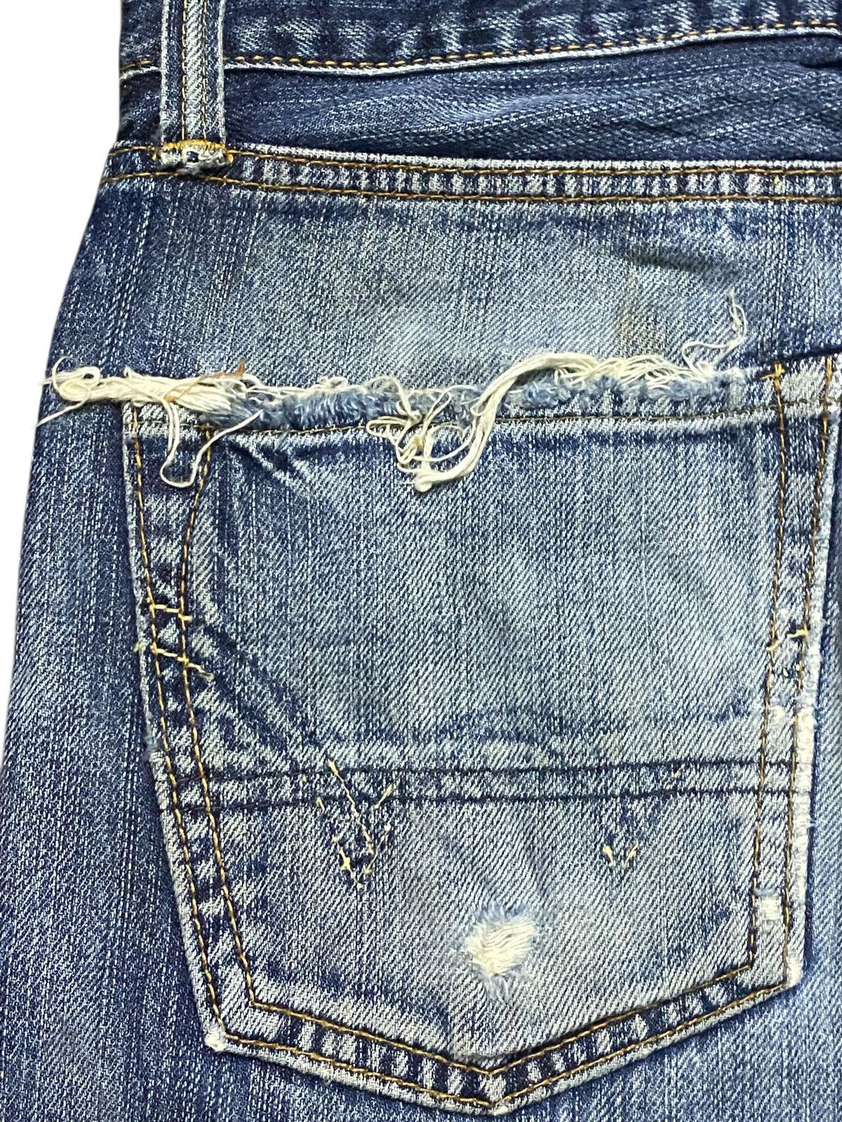 Junya Watanabe Vintage Japanese Brand Edwin 505 zxx Selvedge Distressed Size US 30 / EU 46 - 8 Thumbnail