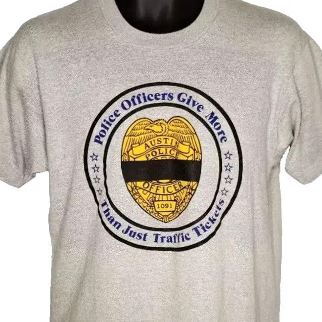 Vintage VINTAGE Austin Police T Shirt Mens Size Medium 80s Law Enforcement Made In USA Size US M / EU 48-50 / 2 - 2 Thumbnail