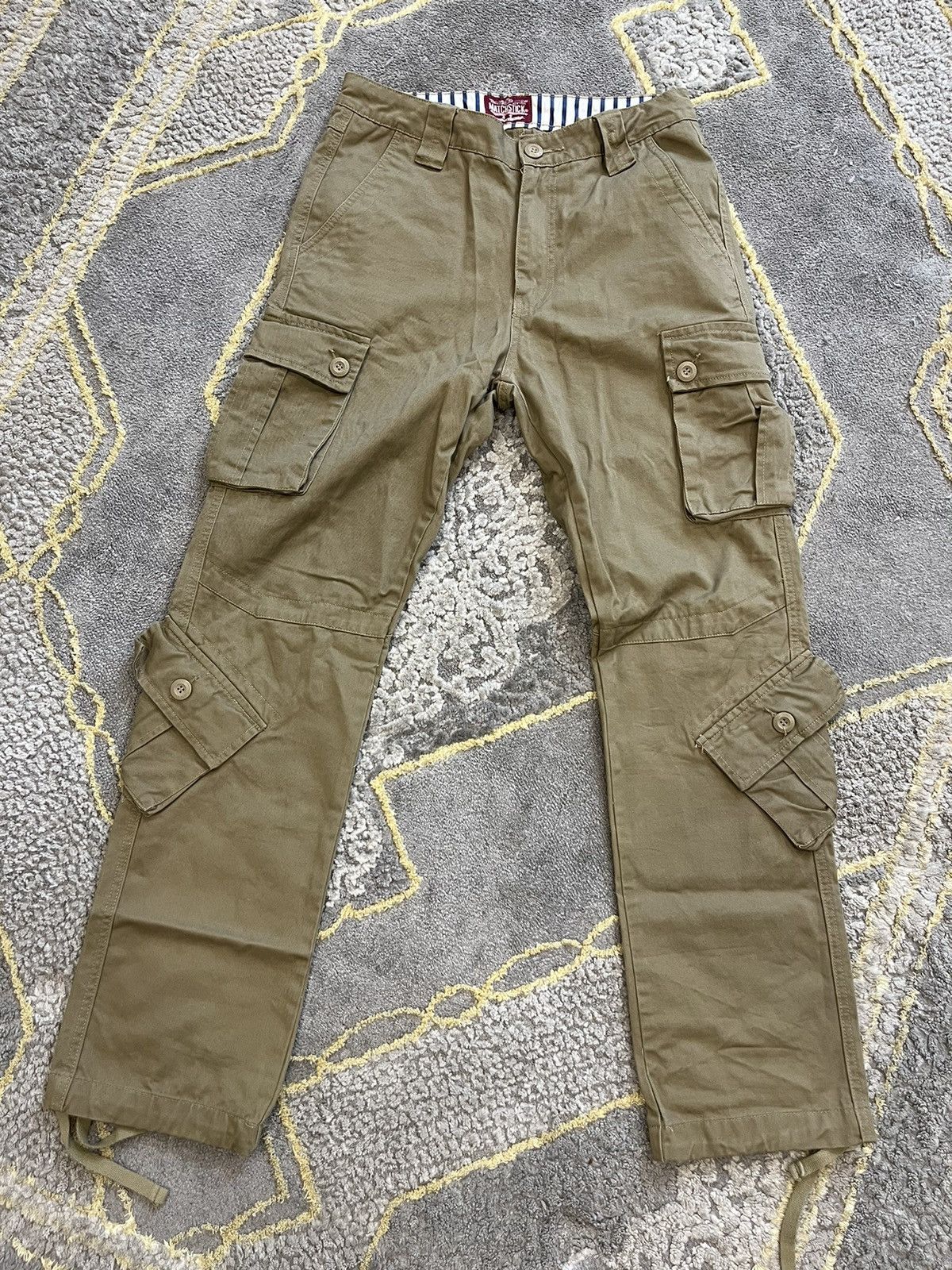 Vintage Dark Tan baggy cargos Size US 32 / EU 48 - 1 Thumbnail