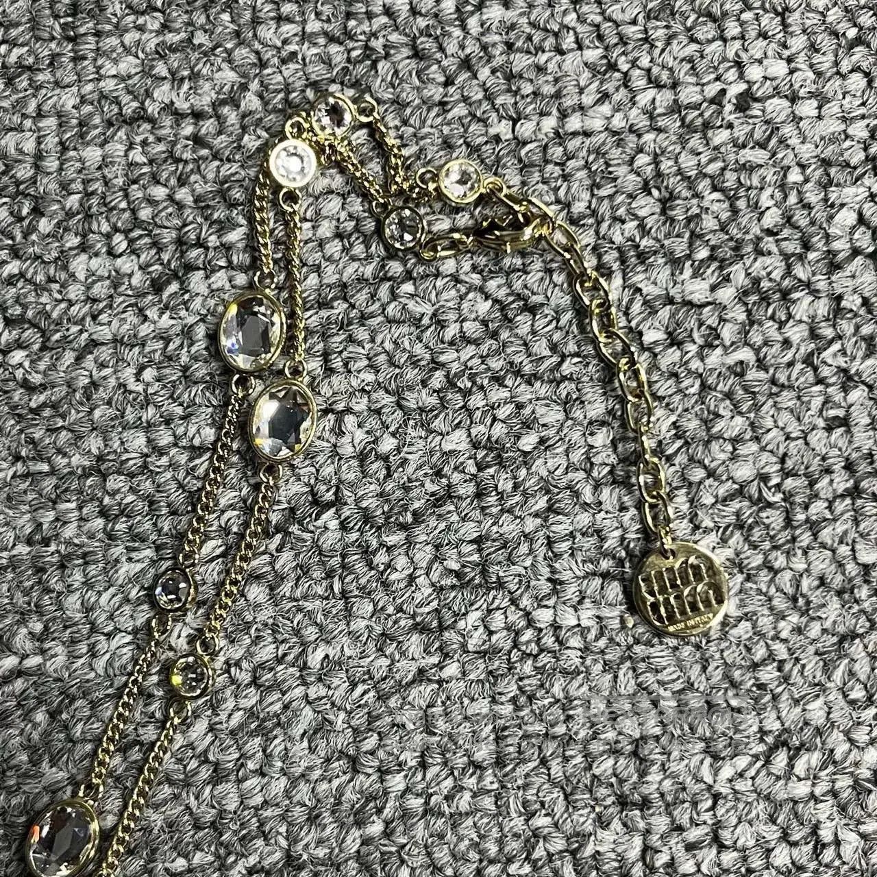 Miu Miu Miu Miu Gold Metal Necklace. Size ONE SIZE - 4 Thumbnail