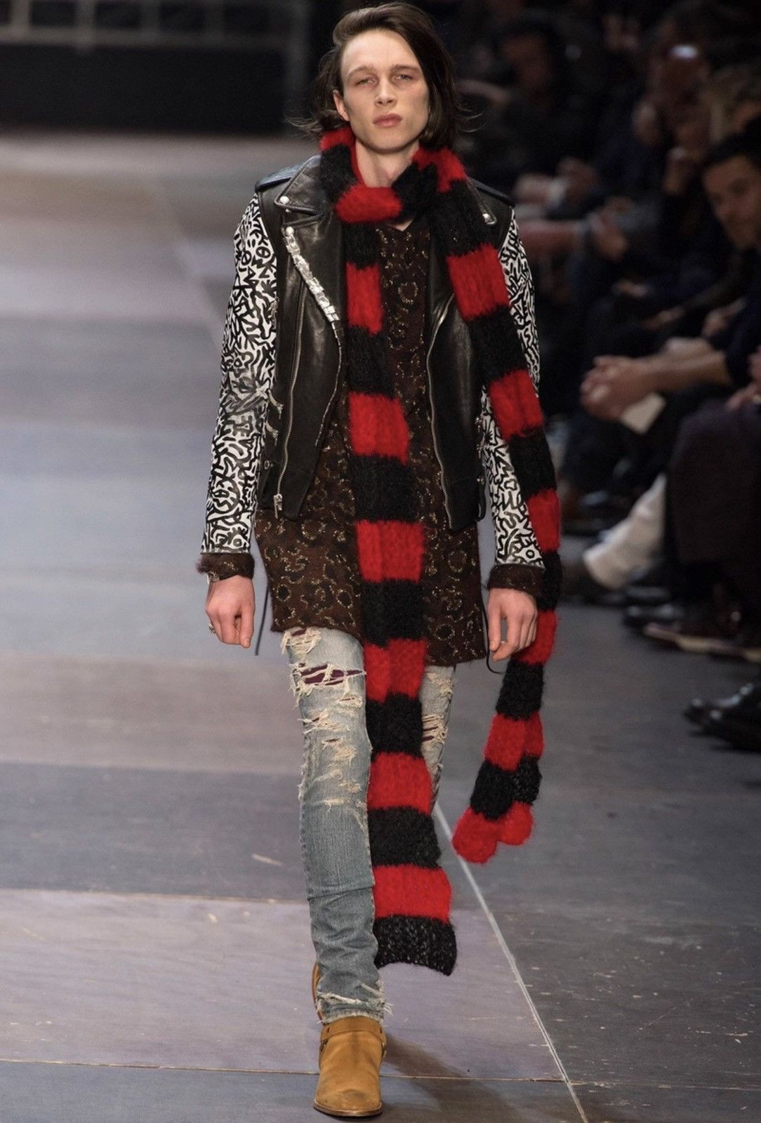 Saint Laurent Paris Saint Laurent Runway "Claw Mark" Distressed Destroyed Jeans Size US 26 / EU 42 - 9 Thumbnail