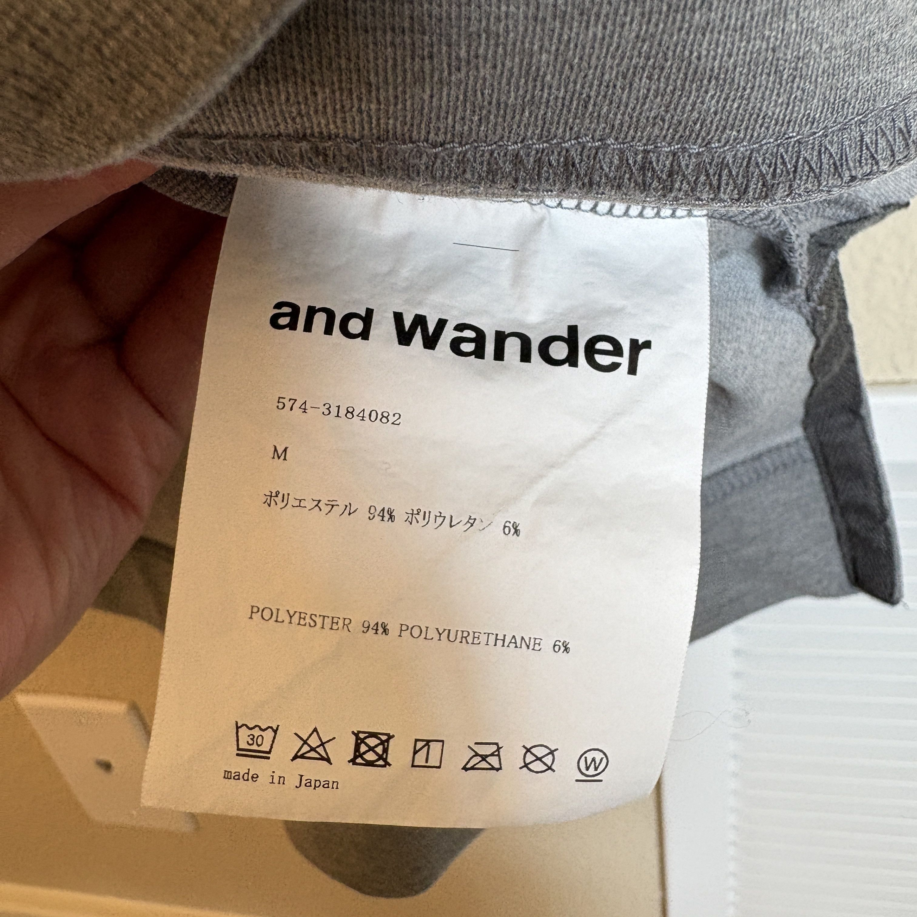 And Wander UV Cut Dry T-shirt Size US M / EU 48-50 / 2 - 5 Thumbnail
