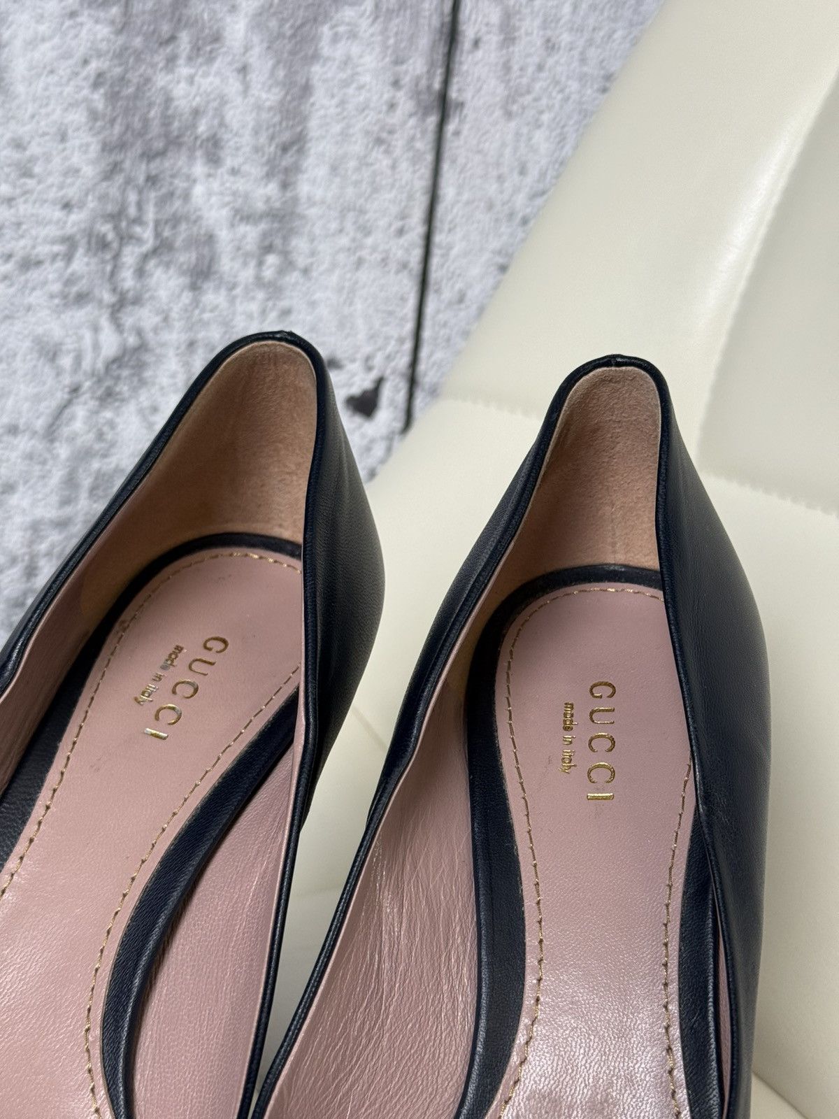 Gucci Gucci Dark Navy Leather Platform Pumps Heels Shoes (309999) Size US 7 / IT 37 - 20 Thumbnail