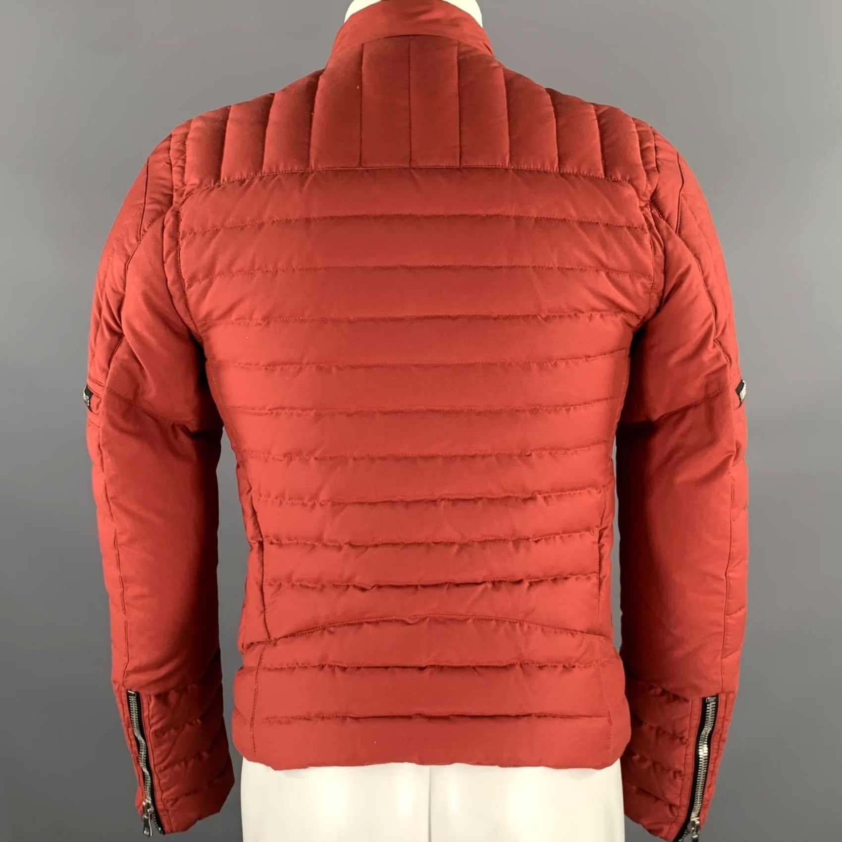 Balmain BALMAIN Size S Red Brick Cotton Polyamide Quilted Jacket Mens Jacket Size US S / EU 44-46 / 1 - 4 Thumbnail