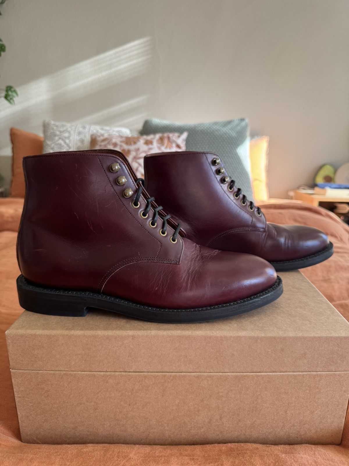 Grant Stone Brass Boot – Crimson Chromexcel – Size 7d in Red, Men's — image 3 of 6