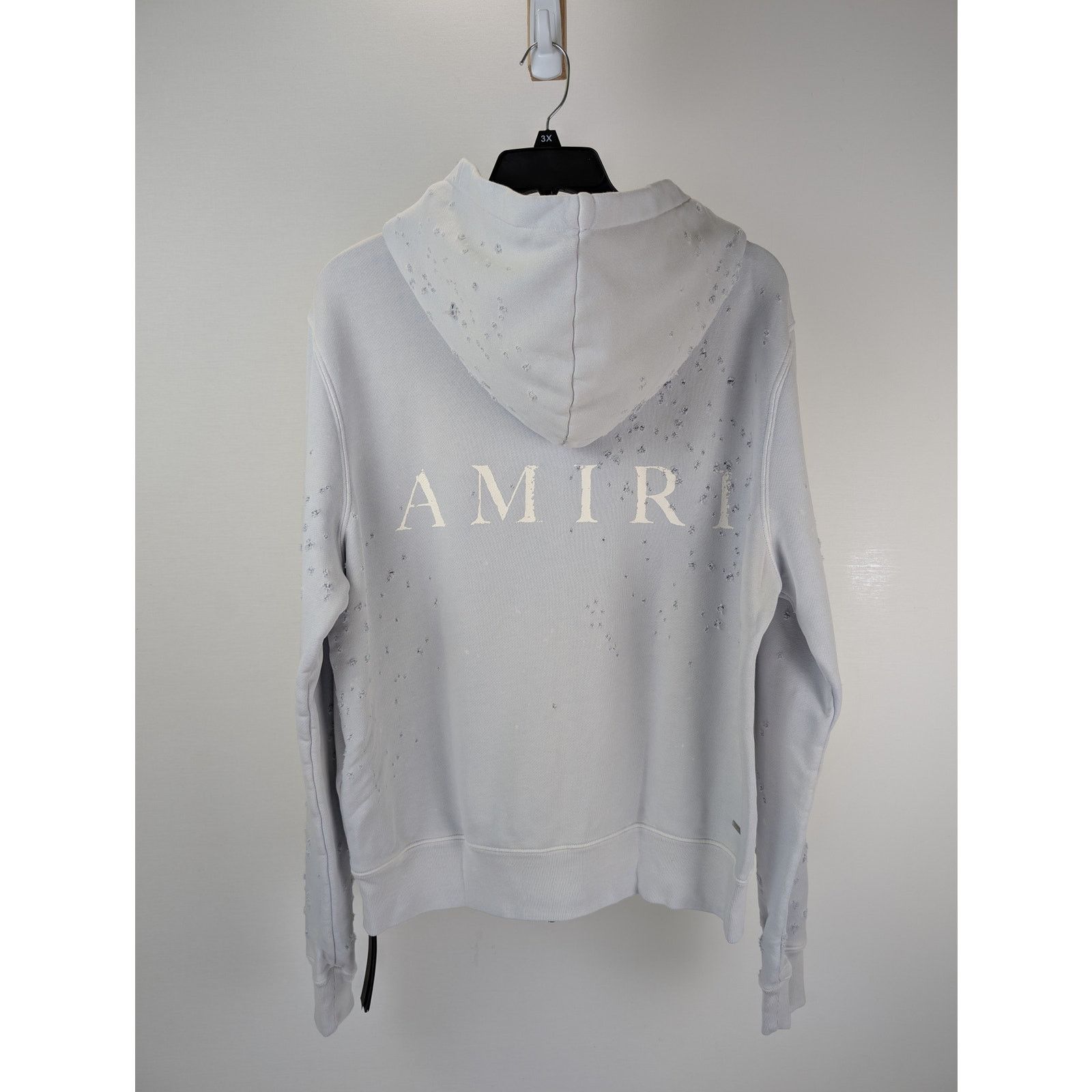 Amiri o1rshd1 Washed MA Shot Hoodie Zipper in Grey Dawn Size US M / EU 48-50 / 2 - 13 Thumbnail
