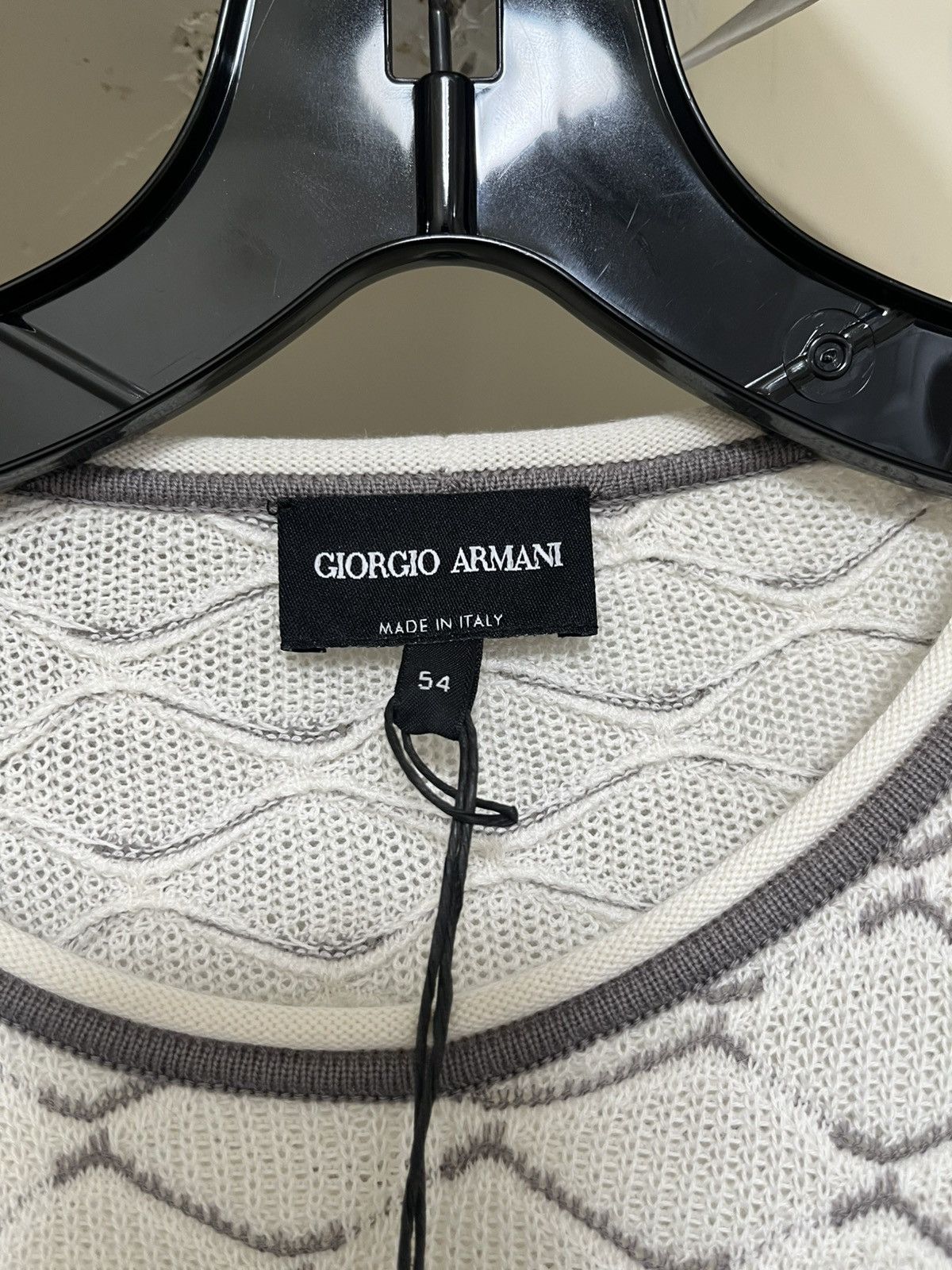 Giorgio Armani Giorgio Armani Cotton And Cashmere Zig-Zag Sweater Sz 54 Size US L / EU 52-54 / 3 - 2 Thumbnail