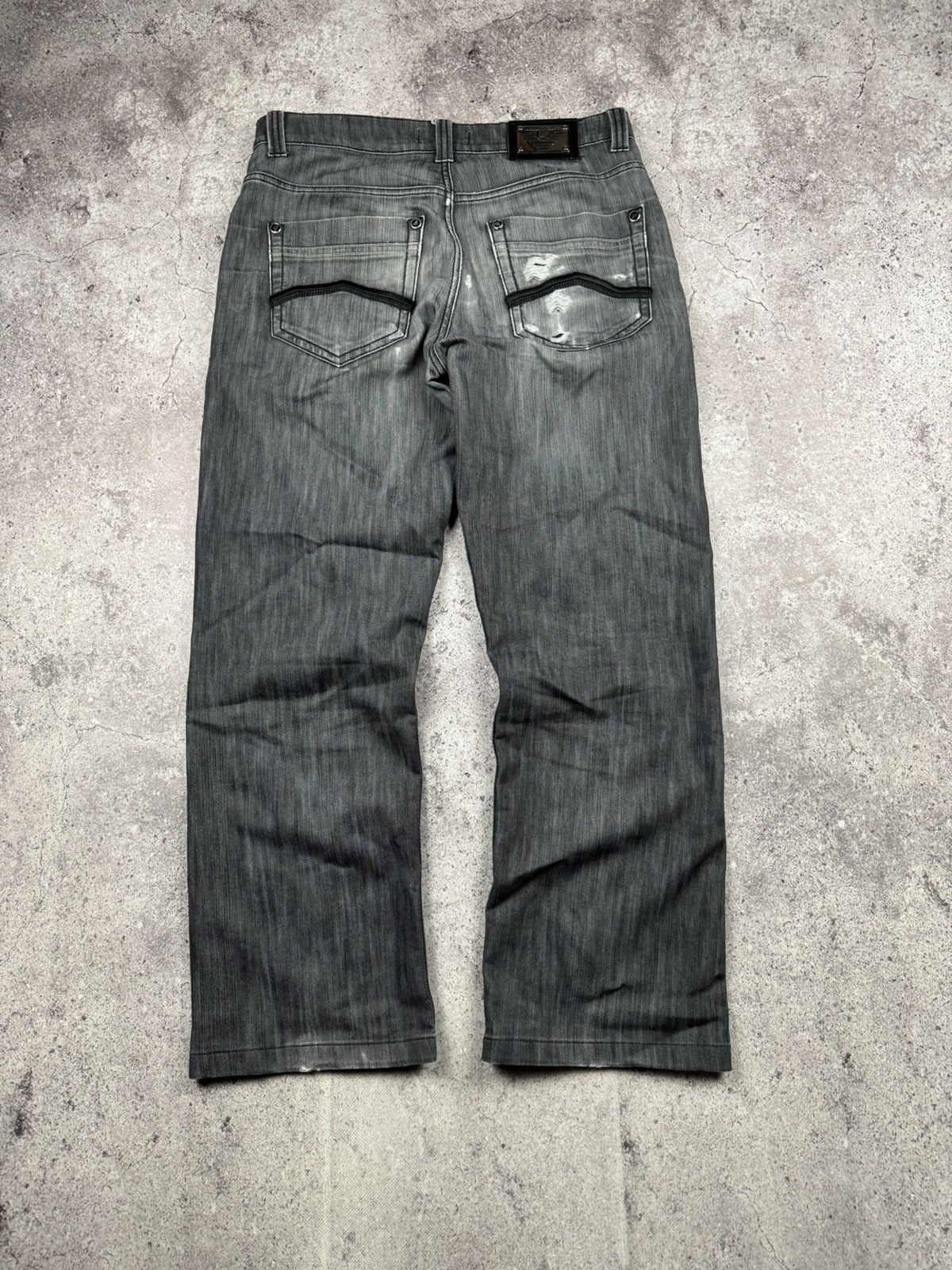 Armani CRAZY ARMANI BAGGY WASHED DISTRESSED JEANS JAPANESSE RARE Size US 33 - 7 Thumbnail