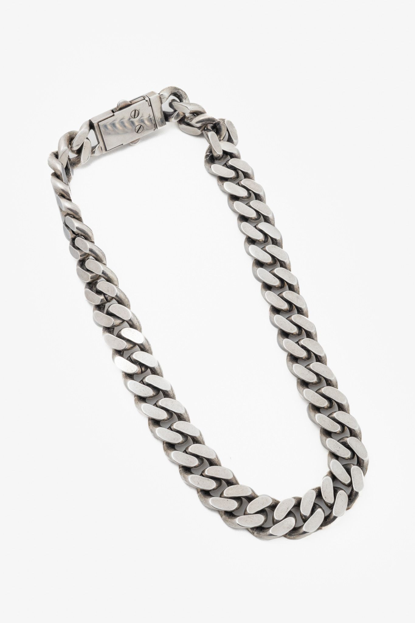 Saint Laurent Paris Saint Laurent Silver-Tone Logo Buckle Chunky Short Necklace Size ONE SIZE - 1 Thumbnail